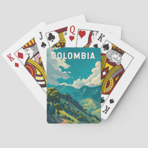 Jeu De Cartes Illustration de voyage vintage Colombie