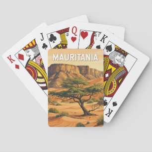 Jeu De Cartes Illustration de voyage vintage sur la Mauritanie
