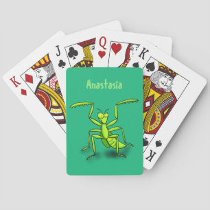 Jeu De Cartes Illustration drôle de mante verte en prière