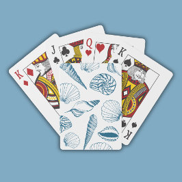 Jeu De Cartes Illustration du coquillage bleu