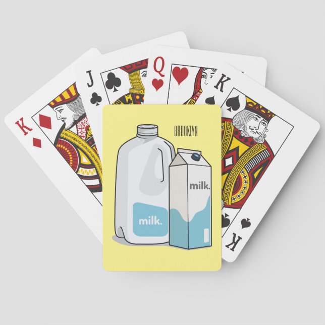 Jeu De Cartes Illustration du lait (dos)
