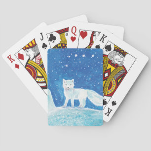 Jeu De Cartes Illustration du Petit Renard arctique (Vulpes lago