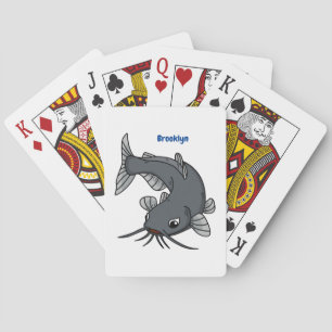 Jeu De Cartes Illustration du poisson-chat mignon