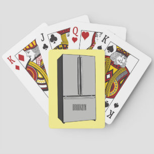 Jeu De Cartes Illustration du réfrigérateur de porte française