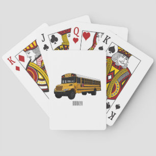 Jeu De Cartes Illustration d'un autobus scolaire