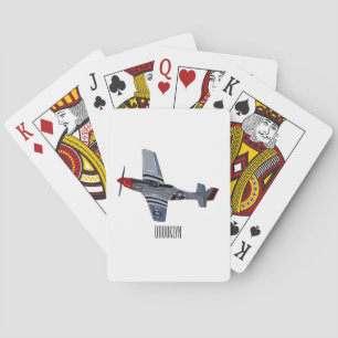 Jeu De Cartes Illustration d'un avion de chasse-bombardier