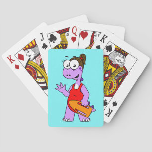 Jeu De Cartes Illustration D'Un Gardien À Vie Tyrannosaurus Rex.
