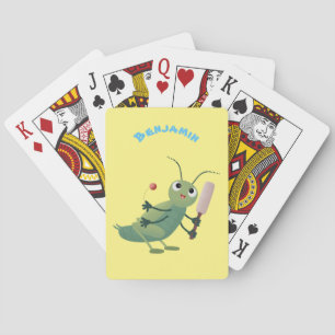 Jeu De Cartes Illustration d'un insecte du cricket vert mou