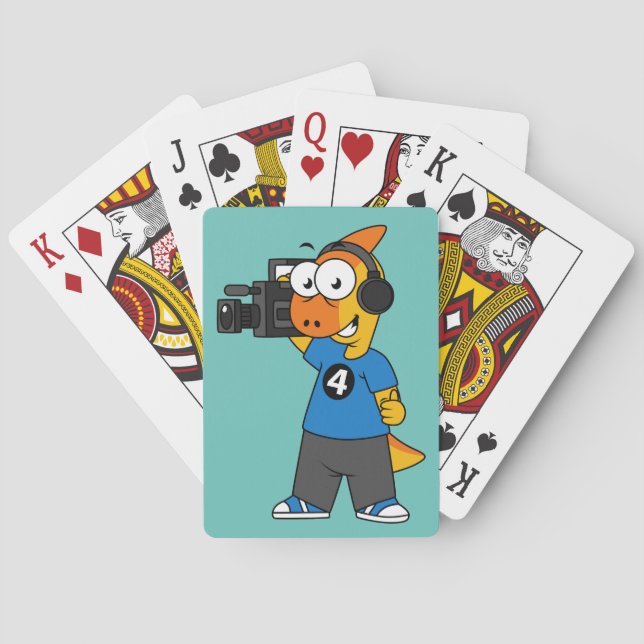 Jeu De Cartes Illustration D'Un Opérateur De Caméra Parasaurolop (dos)