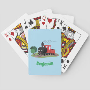 Jeu De Cartes Illustration d'une locomotive à vapeur mûre