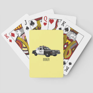 Jeu De Cartes Illustration d'une voiture de police