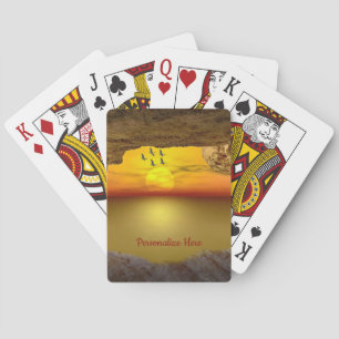 Jeu De Cartes Illustration époustouflante de coucher de soleil e