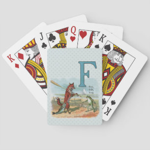 Jeu De Cartes Illustration fantaisiste de renard et de grenouill