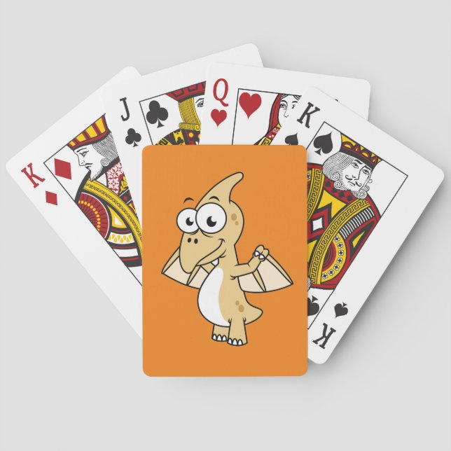 Jeu De Cartes Illustration Mignonne D'Un Pterodactyl. 2 (dos)