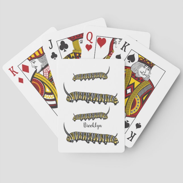 Jeu De Cartes Illustration Monarch caterpillar (dos)