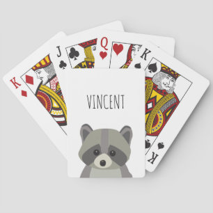 Jeu De Cartes Illustration personnalisée Cute Modern raccoon