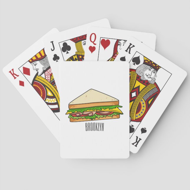 Jeu De Cartes Illustration Sandwich (dos)