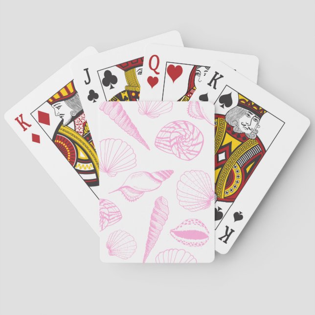 Jeu De Cartes Illustration Sea Shell rose (dos)