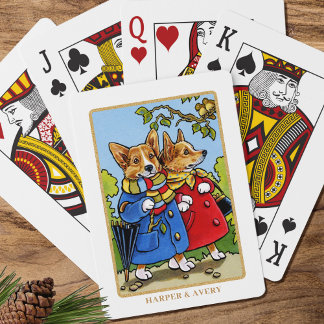 Jeu De Cartes Illustration Whimsical Corgi Chien Personnalisé