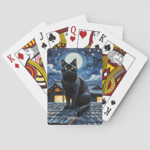 Jeu De Cartes Imaginaire Belle étoile de nuit Chat
