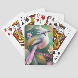 Jeu De Cartes Imaginaire blanc crêpé à queue blanche Jay