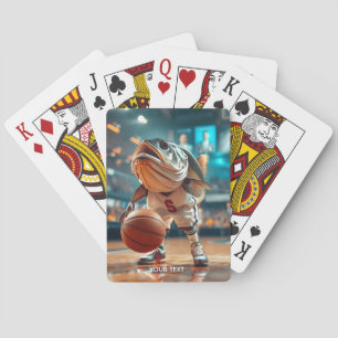 Jeu De Cartes Imaginaire Cute Fish Jouer Basketball