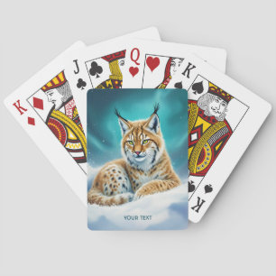 Jeu De Cartes Imaginaire Cute Lynx Cub hiver