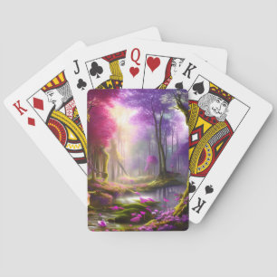 Jeu De Cartes Imaginaire magique de printemps de forêt