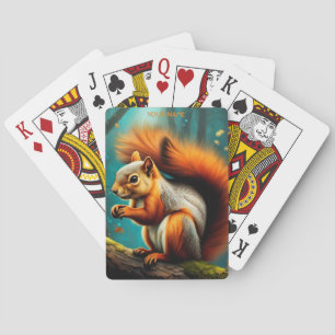 Jeu De Cartes Imaginaire mignon Vivid Majestic écureuil rouge