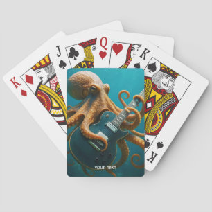 Jeu De Cartes Imaginaire Pieuvre mignonne Jouer de la guitare