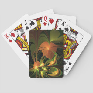 Jeu De Cartes Imaginaire Plante Abstrait rouille verte Brown fra