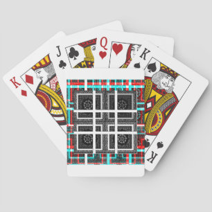 Jeu De Cartes Impression À damiers Motif