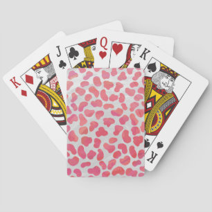 Jeu De Cartes Impression dalmate rose et blanc