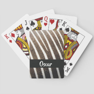 Jeu De Cartes Impression de peau Zebra
