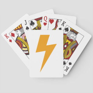 Jeu De Cartes Impression jaune énergie tonnerre