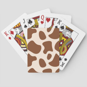 Jeu De Cartes Impression vache rose et marron