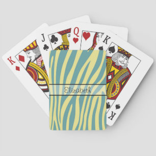 Jeu De Cartes Impression zèbre animal rétro 4