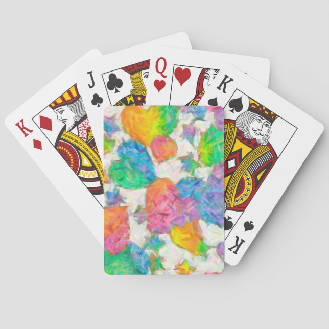 Jeu De Cartes Impressionniste Pastel Valentine Hearts (dos)
