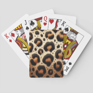 Jeu De Cartes Imprimé animalier taches de fourrure léopard beige