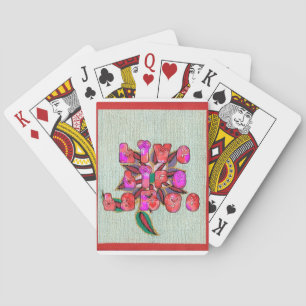 Jeu De Cartes Imprimer l'art "Live Life Large"