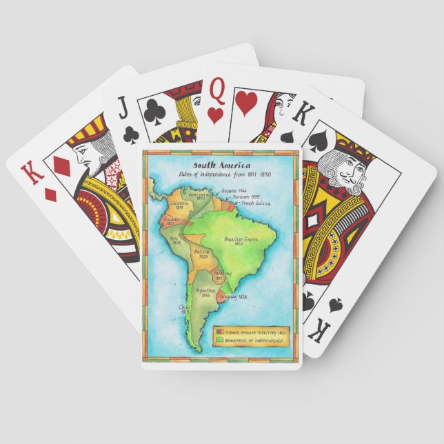 Jeu De Cartes Indépendance sud-américaine (dos)
