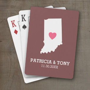Jeu De Cartes Indiana Accueil Amour de l'état avec le coeur pers