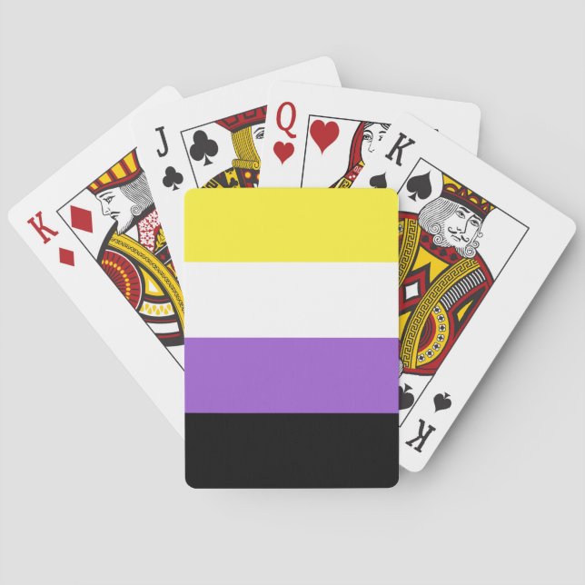 Jeu De Cartes Indicateur de fierté non binaire (dos)