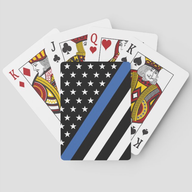 Jeu De Cartes Indicateur de ligne bleue mince (dos)