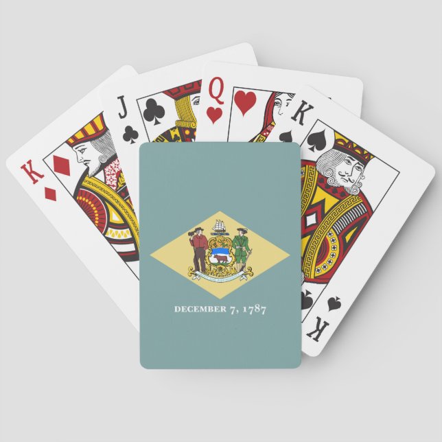 Jeu De Cartes Indicateur d'état du Delaware (dos)