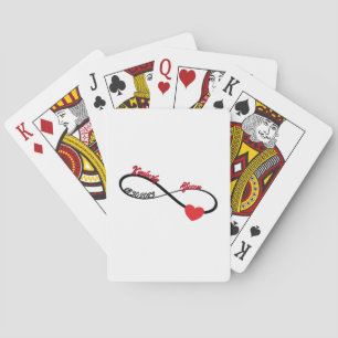 Jeu De Cartes Infinité personnalisée avec coeur