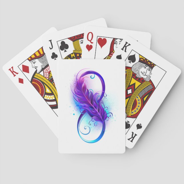 Jeu De Cartes Infinity with purple feather (dos)