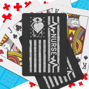 Jeu De Cartes Infirmière Appréciation Héros Coeur Vie Drapeau am