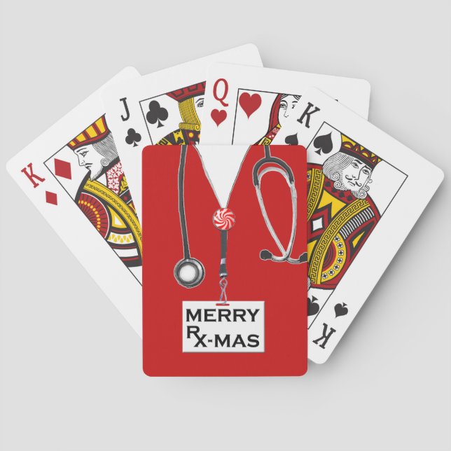 Jeu De Cartes Infirmière Noël cadeau de vacances (dos)