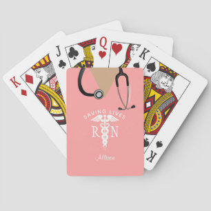 Jeu De Cartes Infirmière Scrub Top Stethoscope Nouveauté Personn